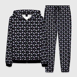 Костюм мужской Glitch свитер с оленями, цвет: 3D-черный
