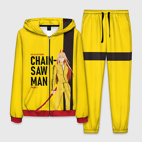 Мужской костюм Человек-бензопила - Пауэр / 3D-Красный – фото 1