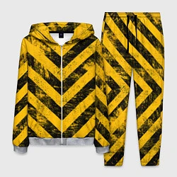 Костюм мужской WARNING - желто-черные полосы, цвет: 3D-меланж