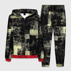 Костюм мужской Жёлтый абстракт, цвет: 3D-красный