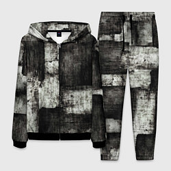 Мужской костюм Белый и чёрный абстракт