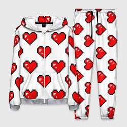 Костюм мужской Сердца в стиле пиксель-арт, цвет: 3D-меланж
