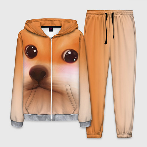 Мужской костюм Милый доге мем / 3D-Меланж – фото 1