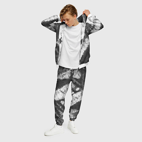 Мужской костюм Черно-белый тай-дай / 3D-Белый – фото 3