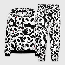 Костюм мужской Весёлые панды, цвет: 3D-черный