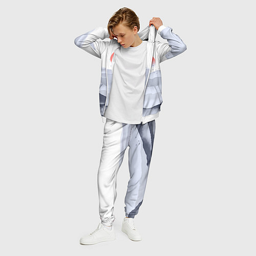 Мужской костюм Японский пейзаж - восход солнца / 3D-Белый – фото 3