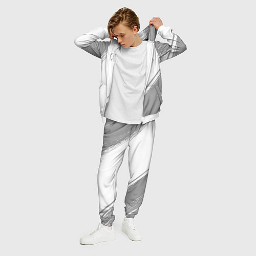 Мужской костюм Poppy Playtime glitch на светлом фоне: надпись, си / 3D-Белый – фото 3