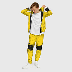 Костюм мужской Вертикальная черно-желтая полоса Cyberpunk 2077, цвет: 3D-белый — фото 2