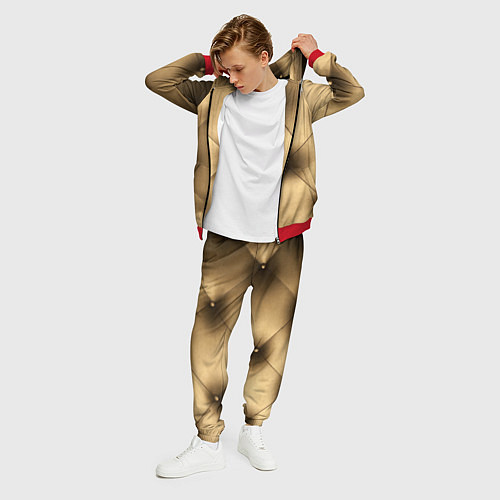 Мужской костюм Текстура обивки / 3D-Красный – фото 3