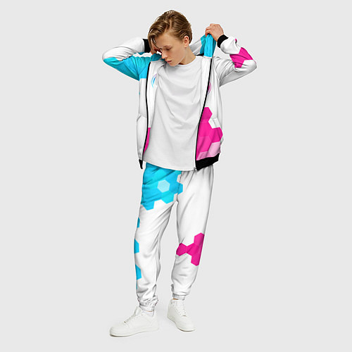 Мужской костюм Yamaha neon gradient style: надпись, символ / 3D-Черный – фото 3