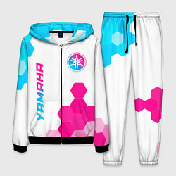 Костюм мужской Yamaha neon gradient style: надпись, символ, цвет: 3D-черный