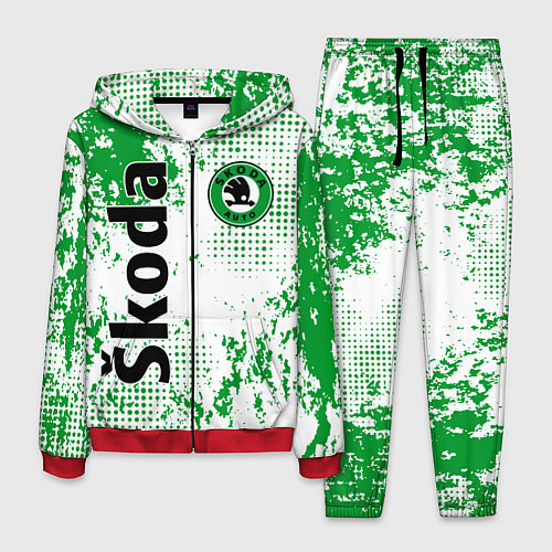 Мужской костюм Skoda auto logo / 3D-Красный – фото 1