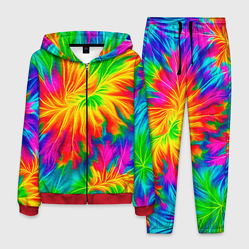 Мужской костюм Тай-дай кислотные краски / 3D-Красный – фото 1