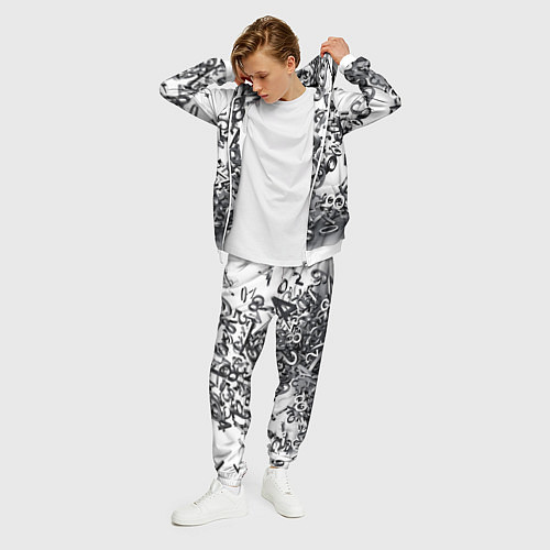 Мужской костюм Цифровой хаус / 3D-Белый – фото 3