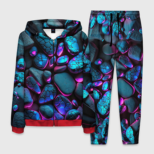 Мужской костюм Неоновые камни / 3D-Красный – фото 1