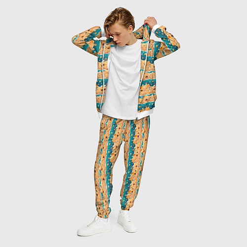 Мужской костюм Пляж паттерн / 3D-Белый – фото 3