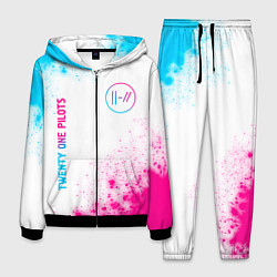 Костюм мужской Twenty One Pilots neon gradient style: надпись, си, цвет: 3D-черный