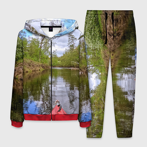 Мужской костюм Красная байдарка / 3D-Красный – фото 1