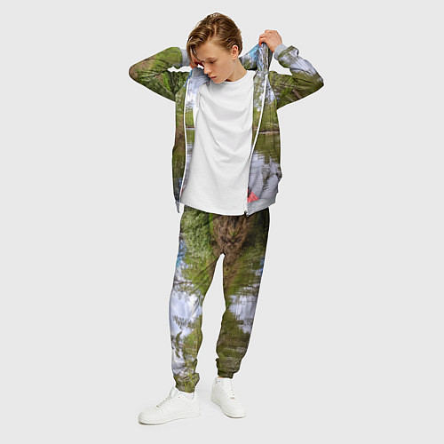 Мужской костюм Красная байдарка / 3D-Меланж – фото 3