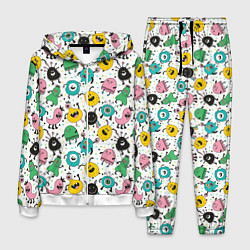 Костюм мужской Весёлые монстры, цвет: 3D-белый