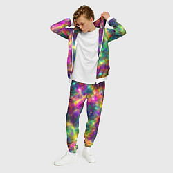 Костюм мужской Яркий неоновый космос, цвет: 3D-белый — фото 2