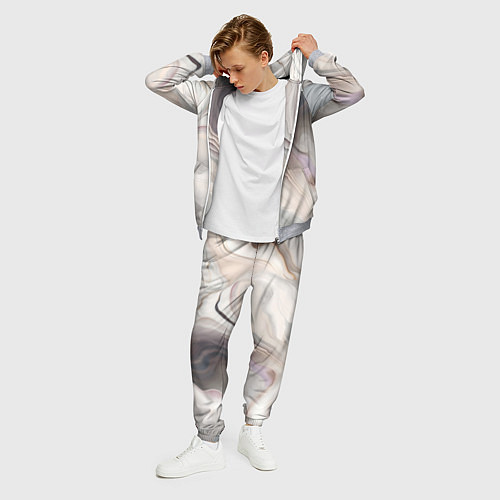 Мужской костюм Нежная мраморная текстура от нейросети / 3D-Меланж – фото 3