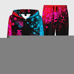 Костюм мужской Burzum - neon gradient: по-вертикали, цвет: 3D-черный