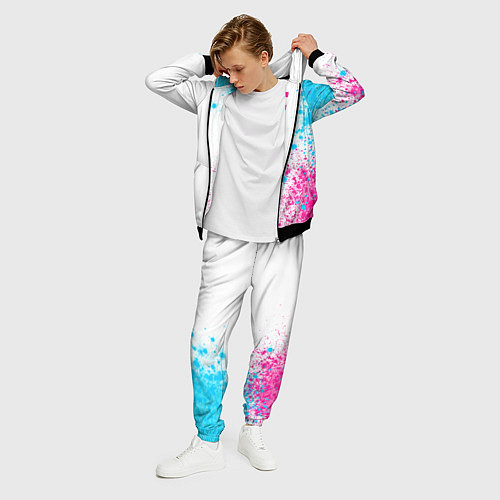 Мужской костюм OneRepublic neon gradient style: по-вертикали / 3D-Черный – фото 3