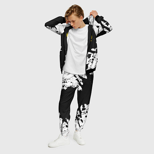 Мужской костюм Баскетболист из России и герб РФ: надпись, символ / 3D-Черный – фото 3