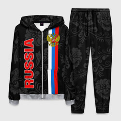 Костюм мужской Russia black style, цвет: 3D-меланж