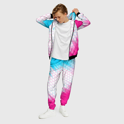 Мужской костюм FAW neon gradient style: надпись, символ / 3D-Черный – фото 3