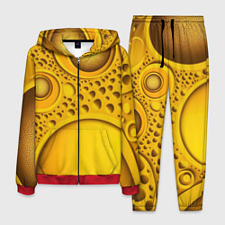 Костюм мужской Желтая объемная текстура, цвет: 3D-красный