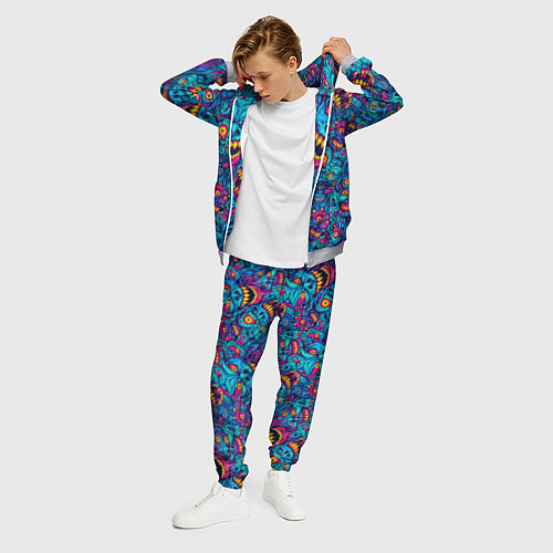 Мужской костюм Неоновые монстры - graffiti art style pattern / 3D-Меланж – фото 3