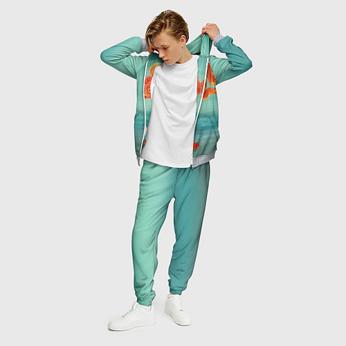 Мужской костюм Девочка с арбузом и золотая рыбка / 3D-Меланж – фото 3