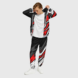 Костюм мужской Митсубиси - красный спортивный, цвет: 3D-меланж — фото 2