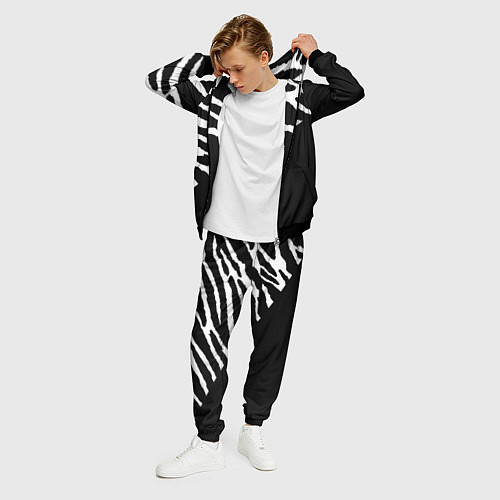 Мужской костюм Полосы зебры с черным / 3D-Черный – фото 3