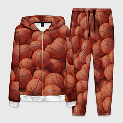 Костюм мужской Узор с баскетбольными мячами, цвет: 3D-белый