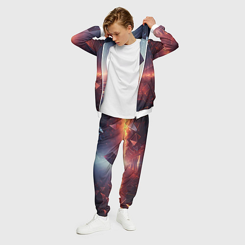 Мужской костюм 3D Ромб / 3D-Белый – фото 3