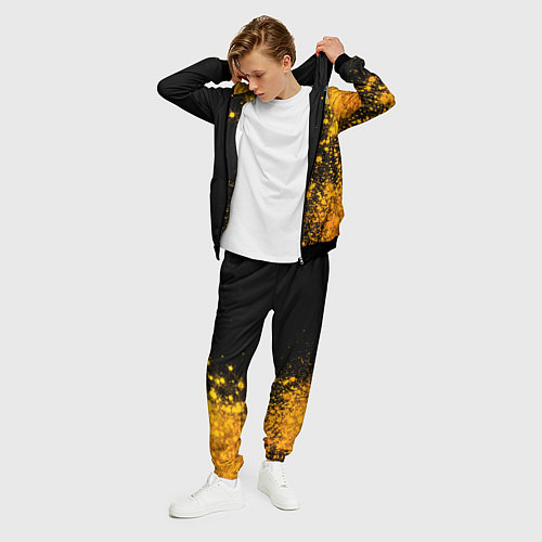 Мужской костюм Totoro - gold gradient: по-вертикали / 3D-Черный – фото 3