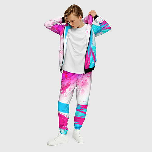 Мужской костюм Nirvana neon gradient style: по-вертикали / 3D-Черный – фото 3