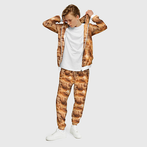 Мужской костюм Меховой паттерн / 3D-Белый – фото 3