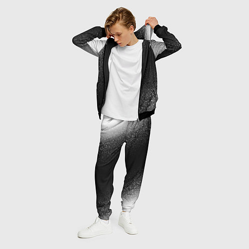 Мужской костюм Paramore glitch на темном фоне: по-вертикали / 3D-Черный – фото 3