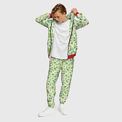 Костюм мужской Акварельные листья с узором, цвет: 3D-красный — фото 2