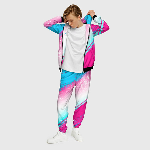 Мужской костюм Bring Me the Horizon neon gradient style вертикаль / 3D-Черный – фото 3