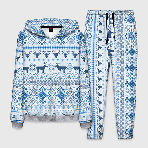 Мужской костюм Blue sweater with reindeer / 3D-Меланж – фото 1