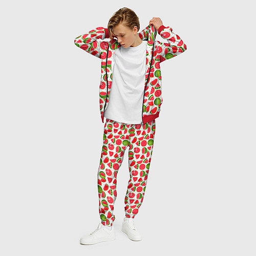 Мужской костюм Нарезанный арбуз / 3D-Красный – фото 3