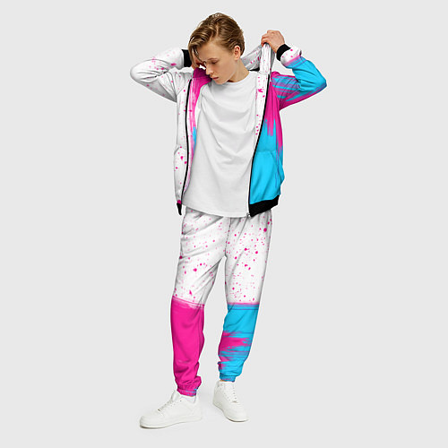 Мужской костюм Ramones neon gradient style по-вертикали / 3D-Черный – фото 3