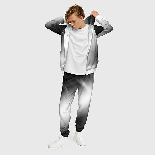 Мужской костюм Powerwolf glitch на светлом фоне вертикально / 3D-Белый – фото 3