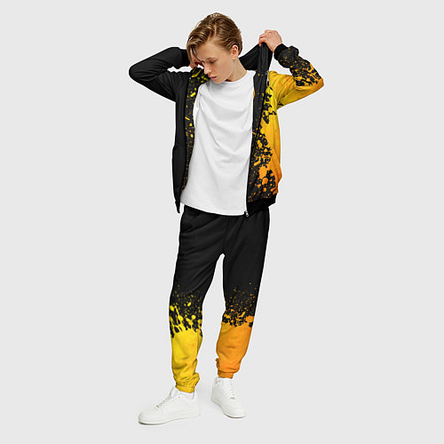 Мужской костюм HIM - gold gradient по-вертикали / 3D-Черный – фото 3