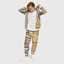 Костюм мужской Абстрактный рисунок по мотивам крыла бабочки, цвет: 3D-белый — фото 2